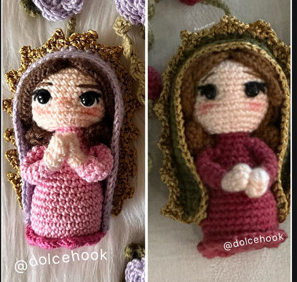 Handmade Crochet Rosary – Our Lady of Guadalupe