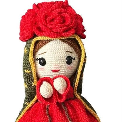 Handmade Lady of Guadalupe reversible magic bouquet made with crochet